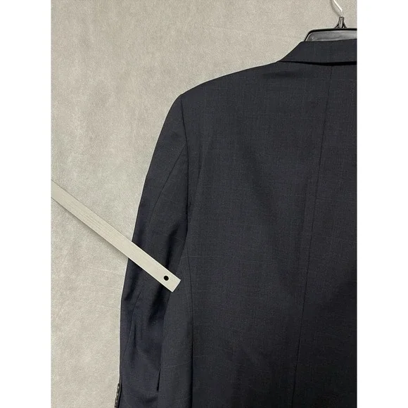 Ralph Lauren Suit Men 42R Blue Windowpane Plaid 2B Wool Academia W36X31L Luxury - Picture 6 of 16